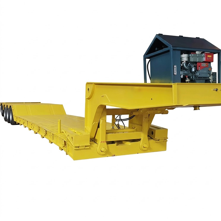 Trojnápravový Heavy Duty Hydraulický Gooseneck Lowboy